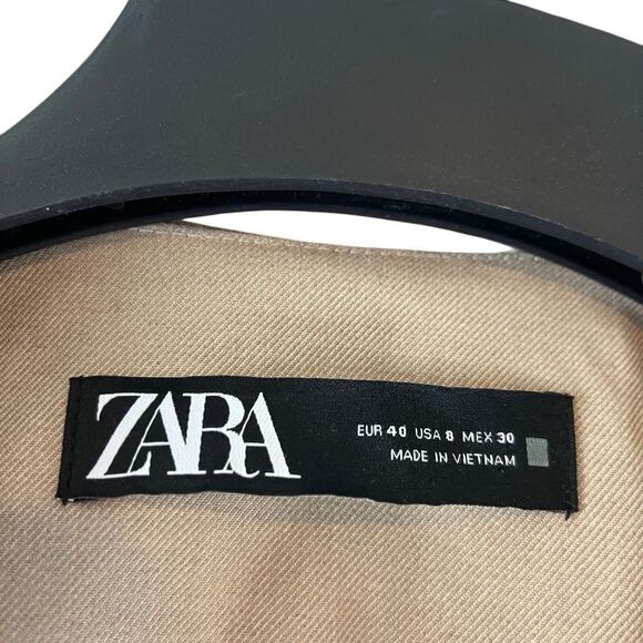 Zara Tan Single Button Blazer Jacket Size 8 Style 275334070440 - Picture 3 of 6